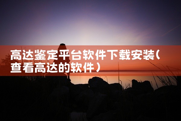 高达鉴定平台软件下载安装