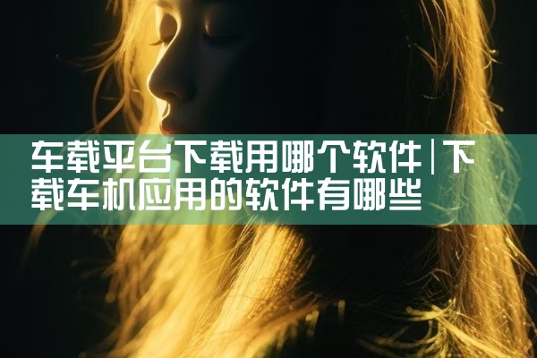 车载平台下载用哪个软件